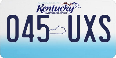 KY license plate 045UXS