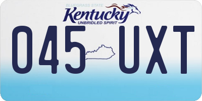 KY license plate 045UXT