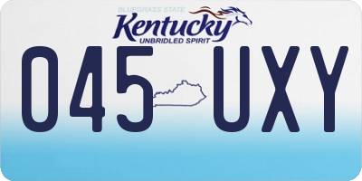 KY license plate 045UXY