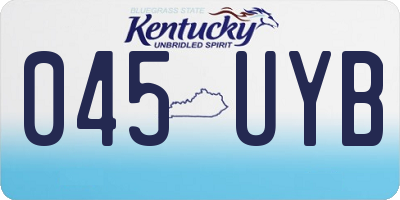 KY license plate 045UYB