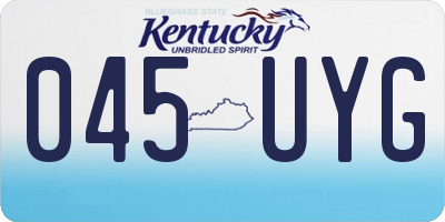 KY license plate 045UYG