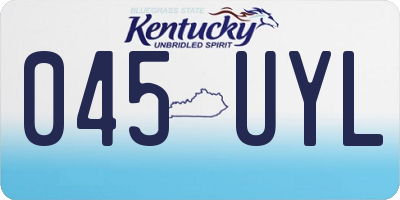 KY license plate 045UYL