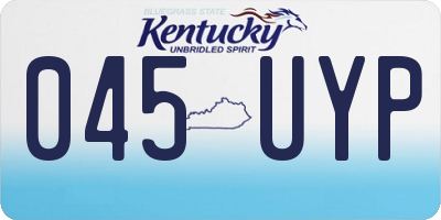 KY license plate 045UYP