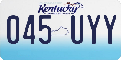 KY license plate 045UYY