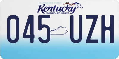 KY license plate 045UZH