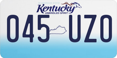 KY license plate 045UZO