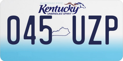 KY license plate 045UZP