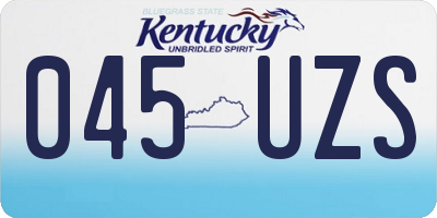 KY license plate 045UZS