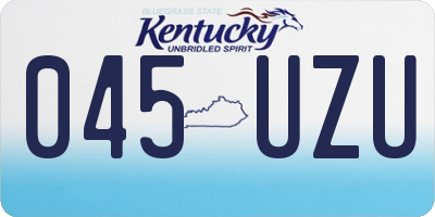 KY license plate 045UZU