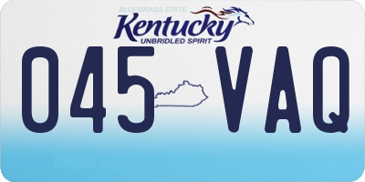 KY license plate 045VAQ