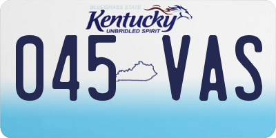KY license plate 045VAS