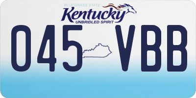 KY license plate 045VBB