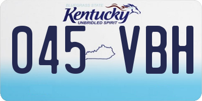 KY license plate 045VBH