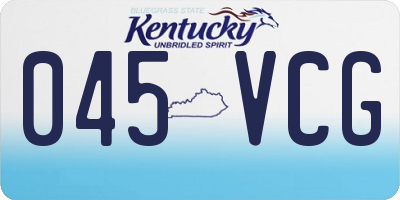 KY license plate 045VCG