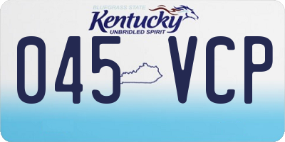 KY license plate 045VCP