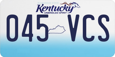 KY license plate 045VCS