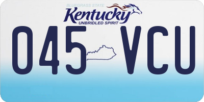 KY license plate 045VCU