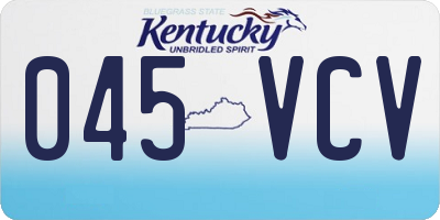 KY license plate 045VCV