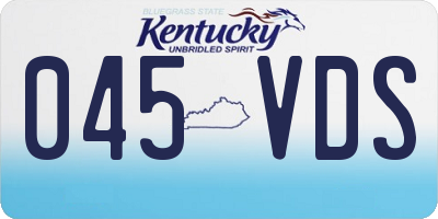 KY license plate 045VDS