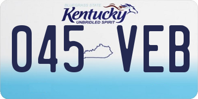 KY license plate 045VEB