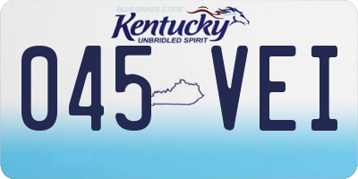 KY license plate 045VEI