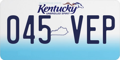 KY license plate 045VEP