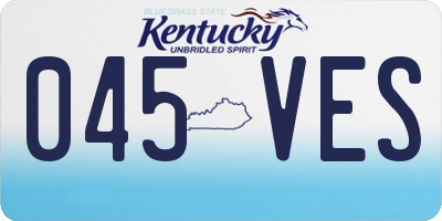 KY license plate 045VES