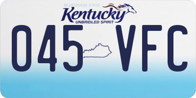 KY license plate 045VFC