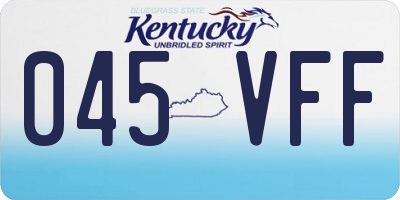 KY license plate 045VFF
