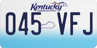 KY license plate 045VFJ
