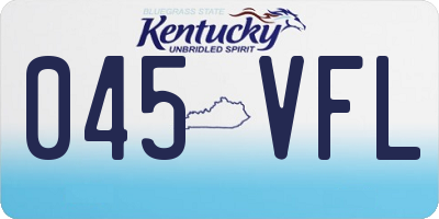 KY license plate 045VFL