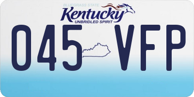 KY license plate 045VFP