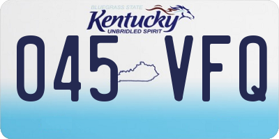 KY license plate 045VFQ
