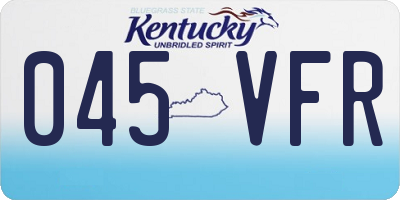 KY license plate 045VFR