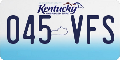 KY license plate 045VFS