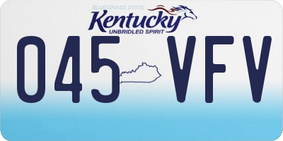 KY license plate 045VFV