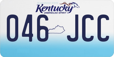 KY license plate 046JCC