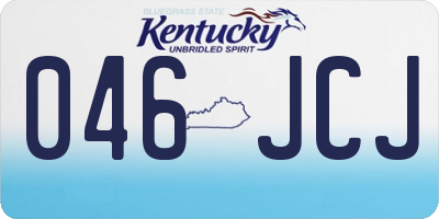 KY license plate 046JCJ