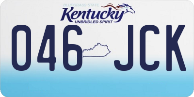 KY license plate 046JCK