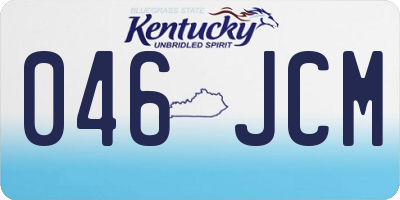 KY license plate 046JCM