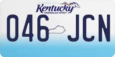 KY license plate 046JCN