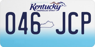 KY license plate 046JCP