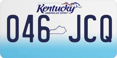 KY license plate 046JCQ