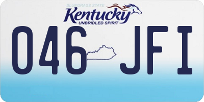 KY license plate 046JFI