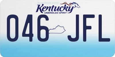 KY license plate 046JFL