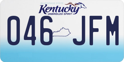 KY license plate 046JFM