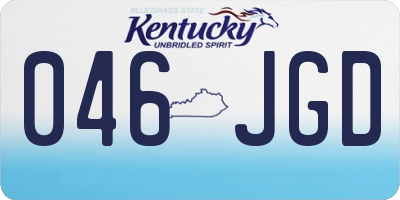 KY license plate 046JGD