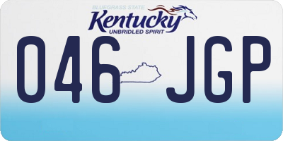 KY license plate 046JGP