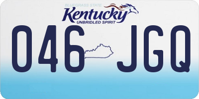 KY license plate 046JGQ