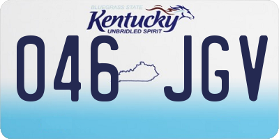 KY license plate 046JGV